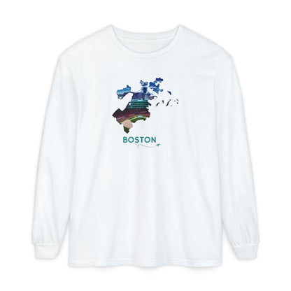 Fenway Park Long Sleeve Shirt | Boston City Outline Tee