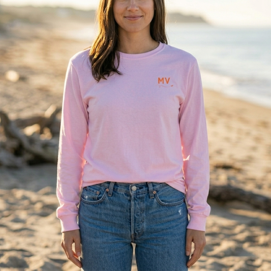Martha’s Vineyard Long Sleeve | MV Front & Oak Bluffs Harbor Sunset Back