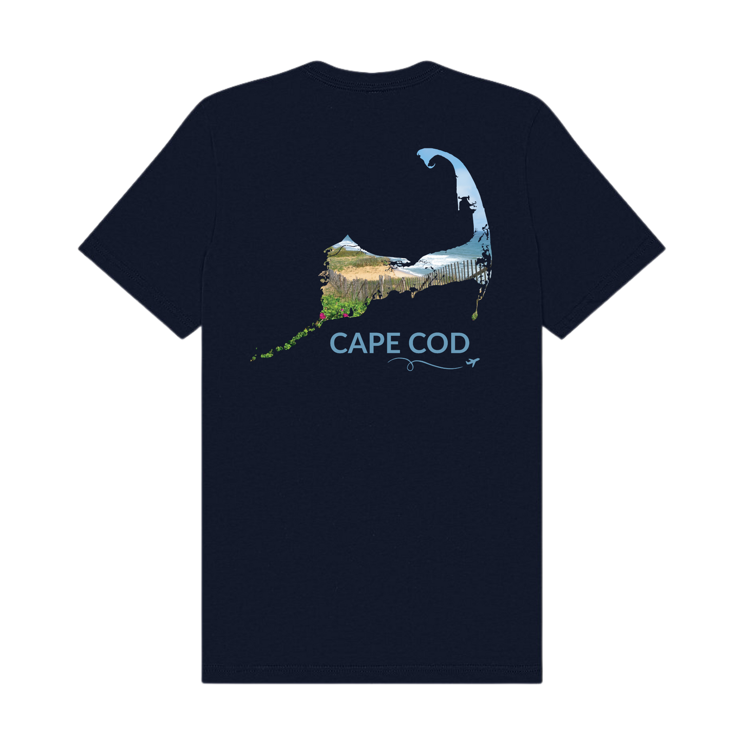 Cape Cod Beach Fence & Roses T-Shirt | Massachusetts