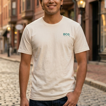Boston T-Shirt | BOS Front & Fenway Park Back