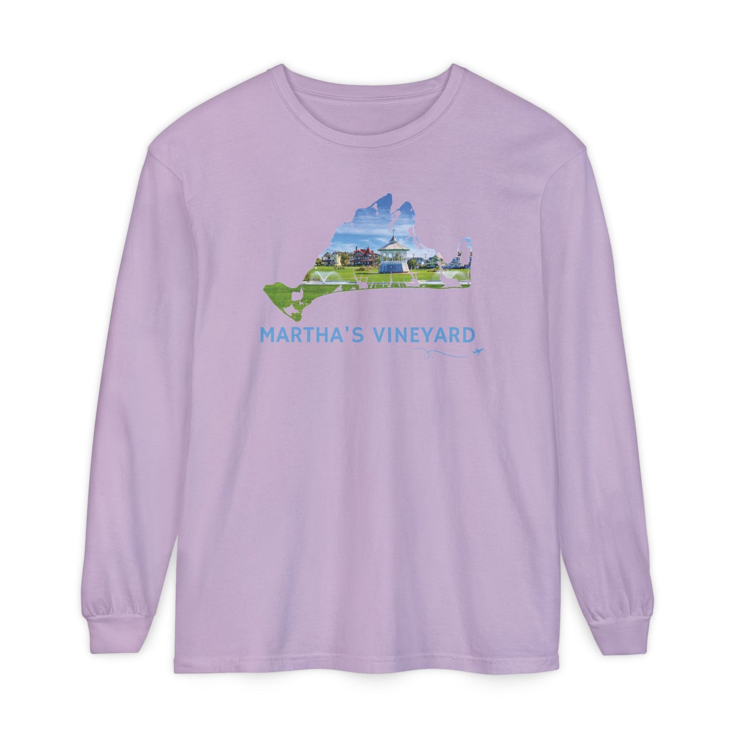 Martha’s Vineyard Outline Long Sleeve | Oak Bluffs Ocean Park