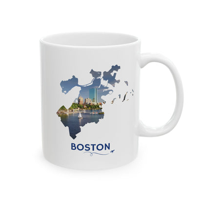 Boston Mug | City Skyline & Sailboat on the Charles River – We Live It