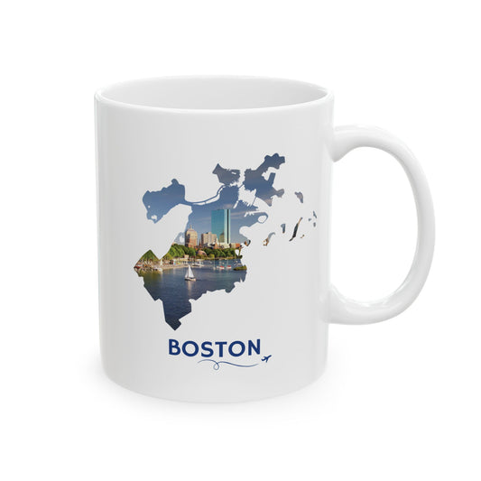 Boston Mug | City Skyline & Sailboat on the Charles River – We Live It