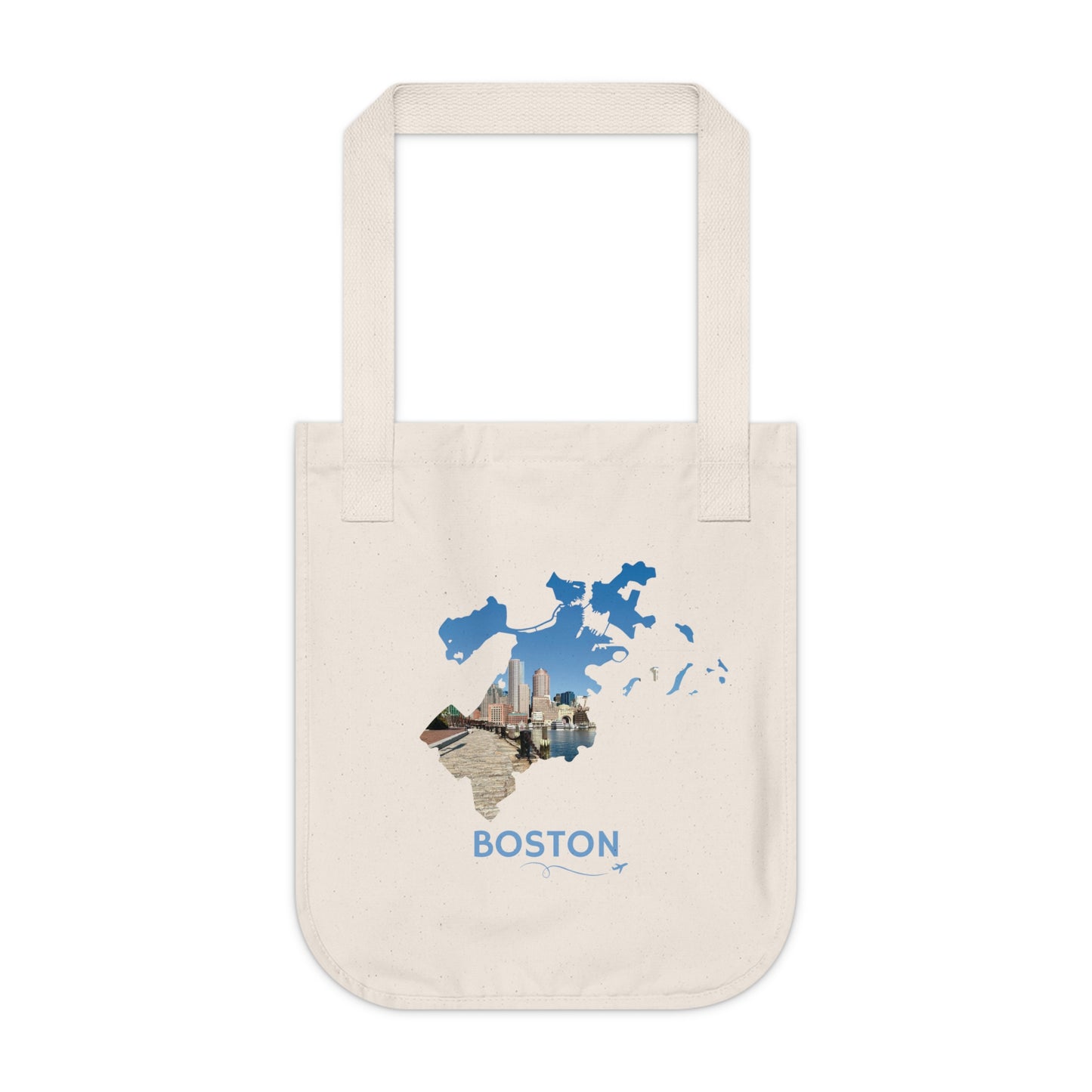 Boston Tote Bag | Financial District & Harbor Waterfront Scene