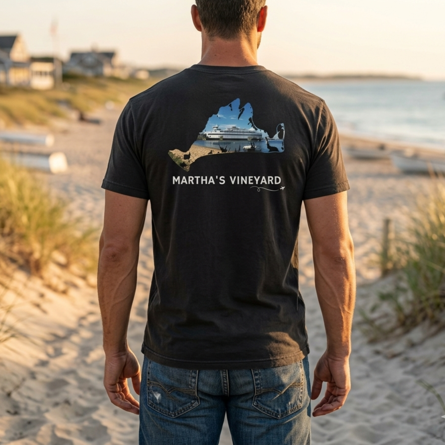 Martha’s Vineyard T-Shirt | MV Front & Vineyard Haven Steamship Back
