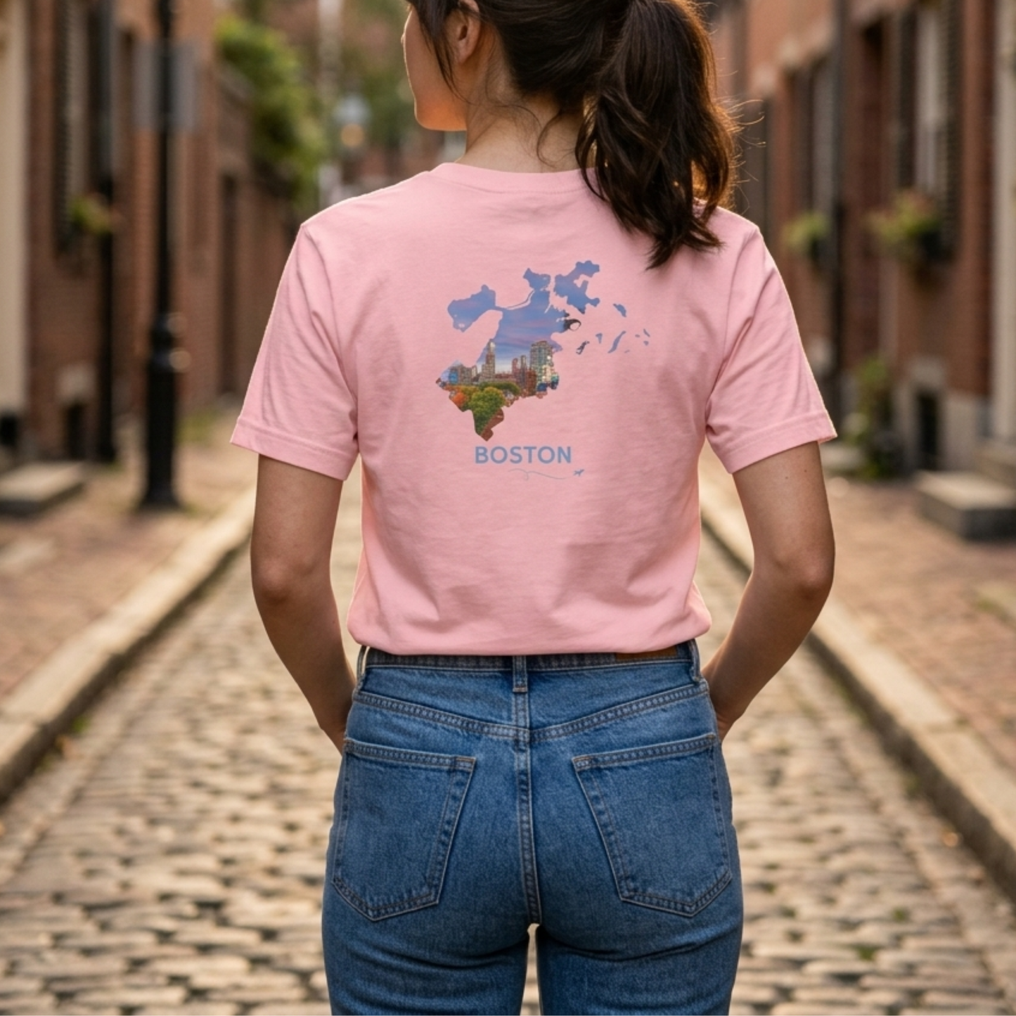 Boston T-Shirt | BOS Front & Faneuil Hall Back
