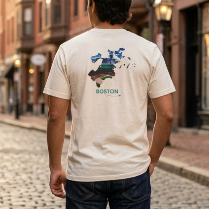 Boston T-Shirt | BOS Front & Fenway Park Back