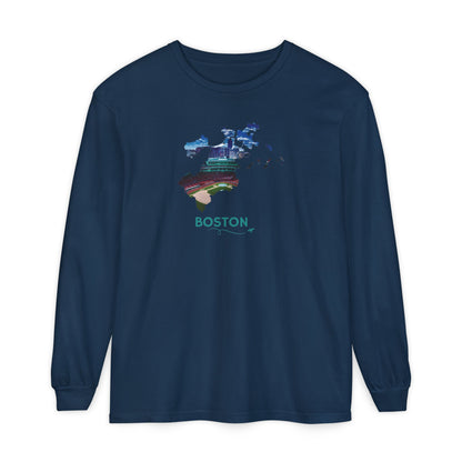 Fenway Park Long Sleeve Shirt | Boston City Outline Tee