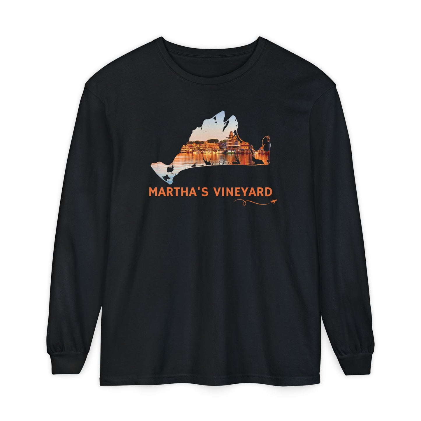 Martha’s Vineyard Long Sleeve Shirt | Oak Bluffs Harbor Sunset