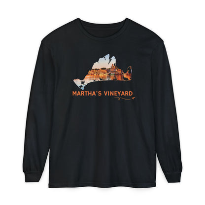 Martha’s Vineyard Long Sleeve Shirt | Oak Bluffs Harbor Sunset