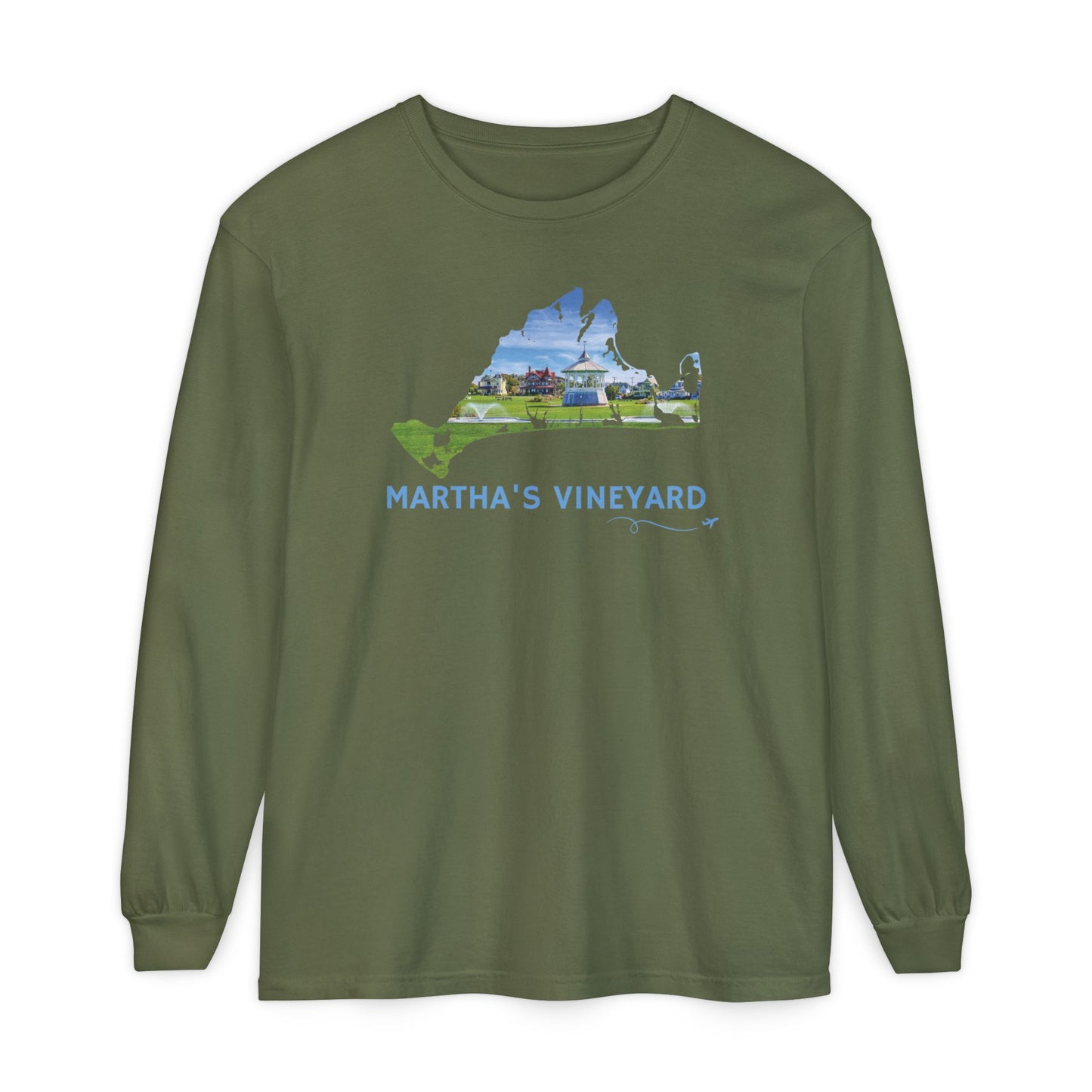 Martha’s Vineyard Outline Long Sleeve | Oak Bluffs Ocean Park