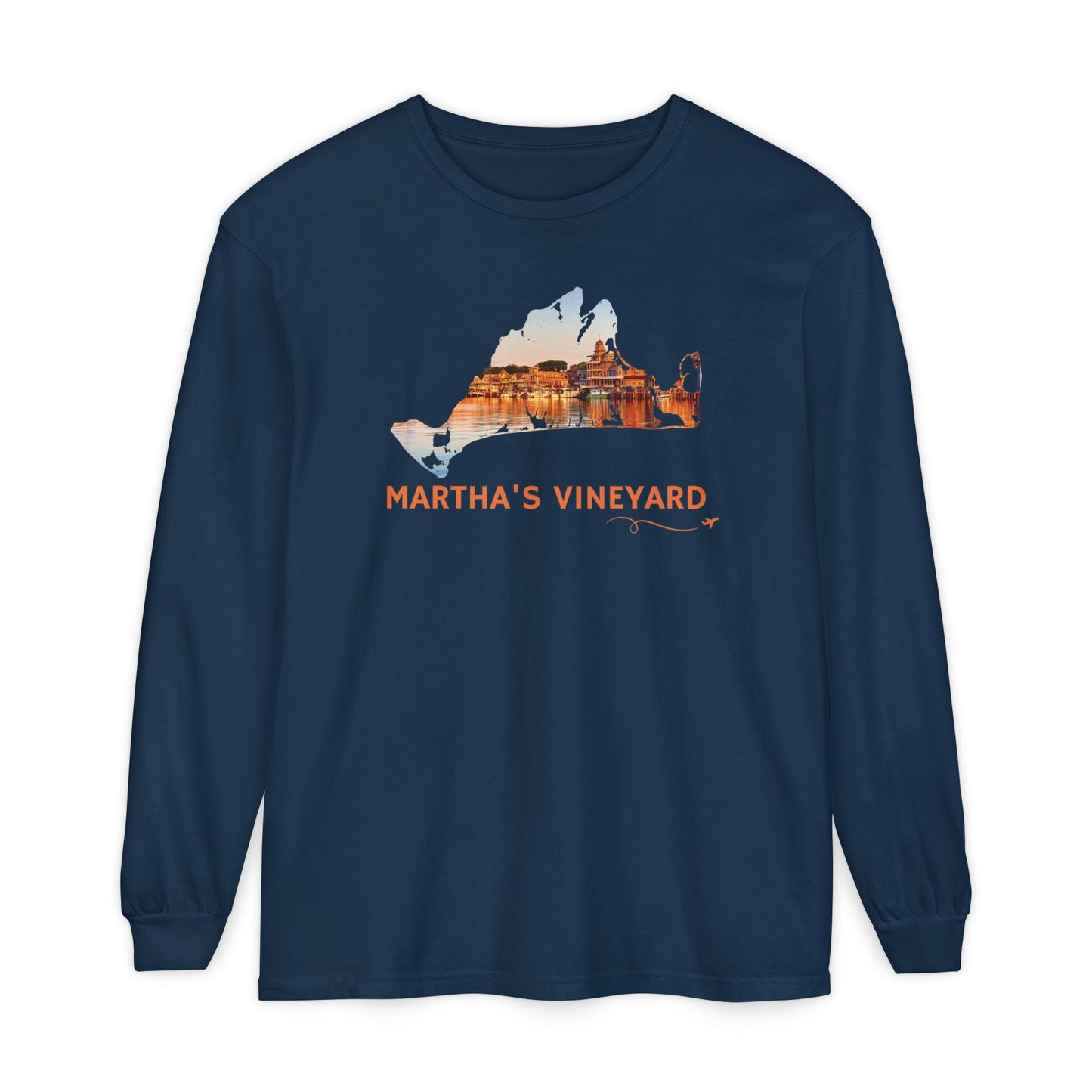 Martha’s Vineyard Long Sleeve Shirt | Oak Bluffs Harbor Sunset