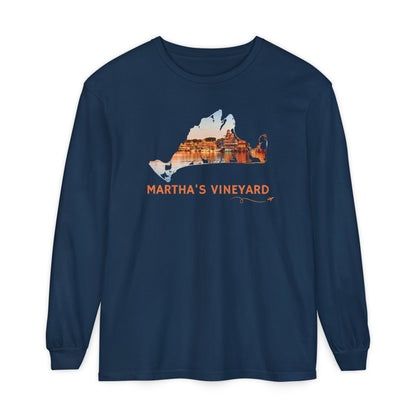 Martha’s Vineyard Long Sleeve Shirt | Oak Bluffs Harbor Sunset