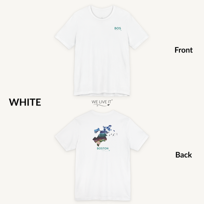 Boston T-Shirt | BOS Front & Fenway Park Back