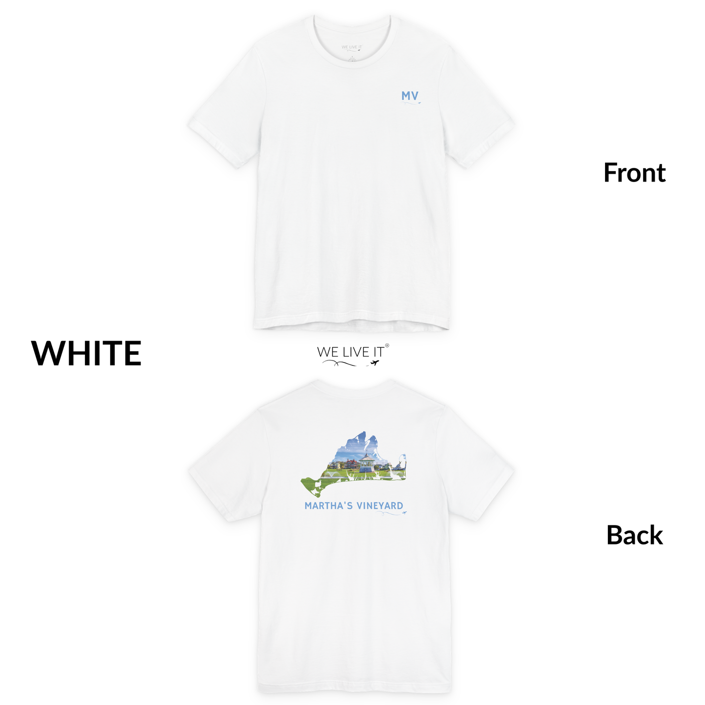 Martha’s Vineyard T-Shirt | MV Front Ocean Park Gazebo & Cottages Back