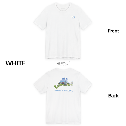 Martha’s Vineyard T-Shirt | MV Front Ocean Park Gazebo & Cottages Back