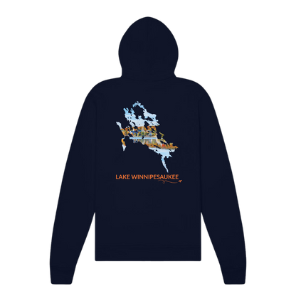 Lake Winnipesaukee Foliage Zip-Up Hoodie | New Hampshire