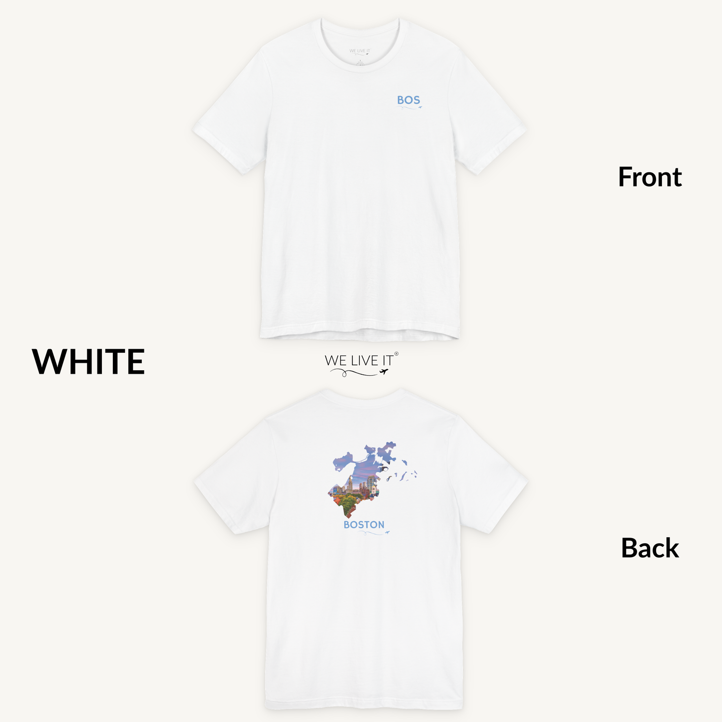Boston T-Shirt | BOS Front & Faneuil Hall Back