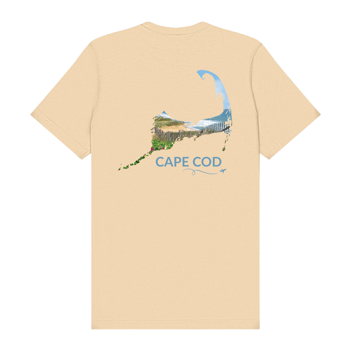 Cape Cod Beach Fence & Roses T-Shirt | Massachusetts