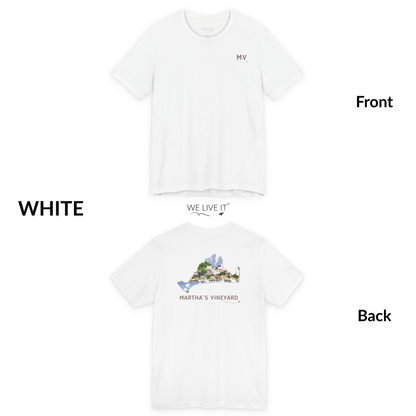 Martha’s Vineyard T-Shirt | MV Front and Edgartown Harbor Back