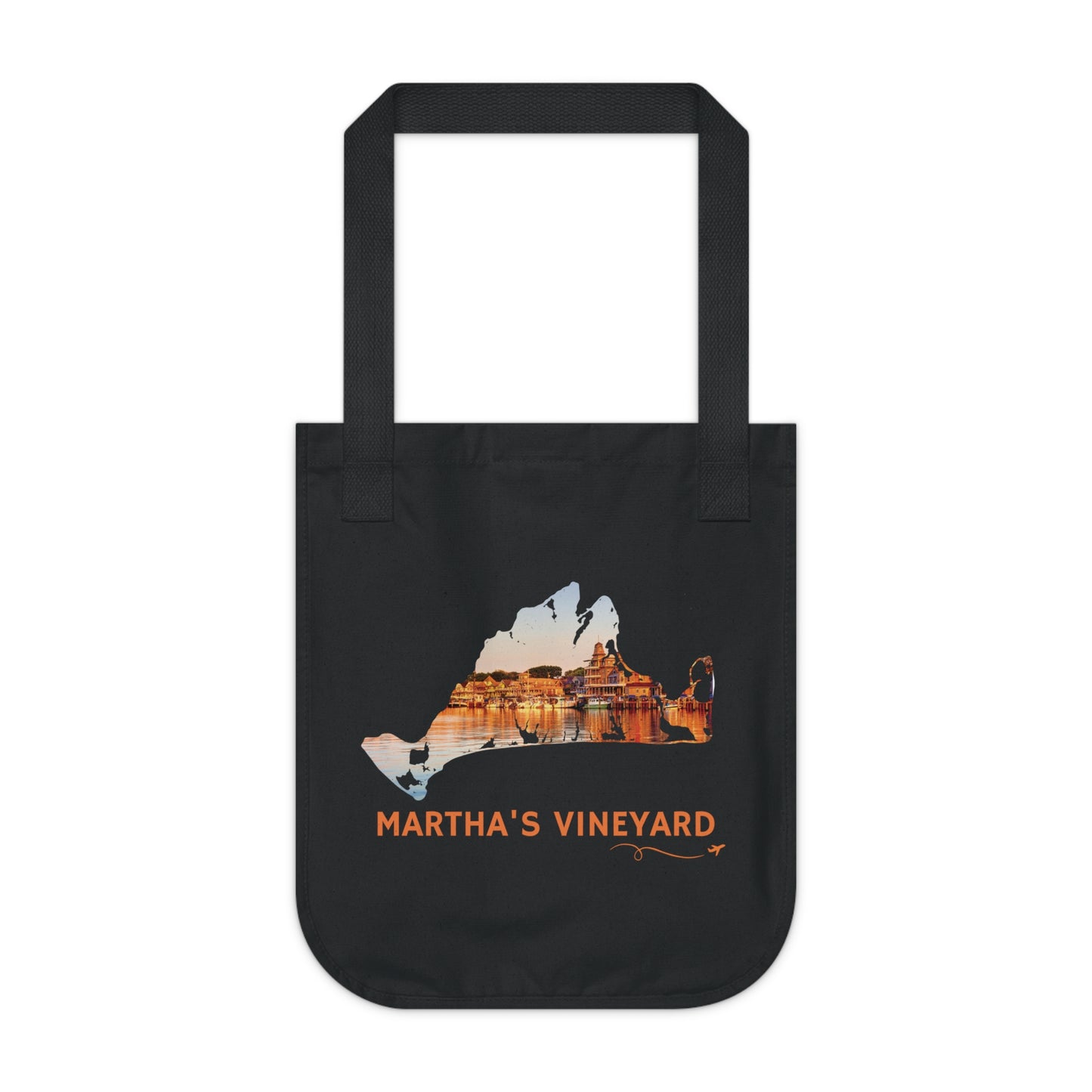 Martha’s Vineyard Tote Bag | Oak Bluffs Harbor Sunset Coastal Design
