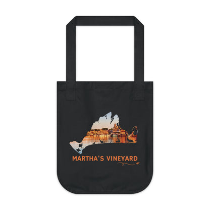 Martha’s Vineyard Tote Bag | Oak Bluffs Harbor Sunset Coastal Design