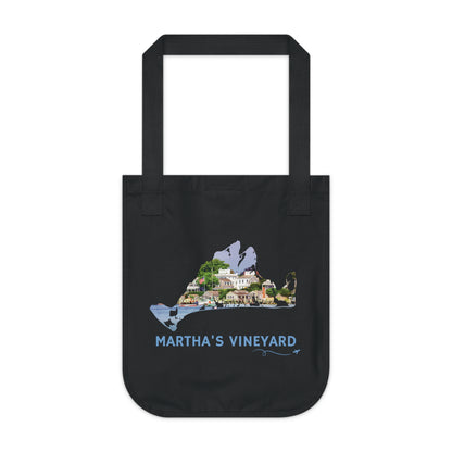 Martha’s Vineyard Tote Bag | Edgartown Harbor Coastal Design
