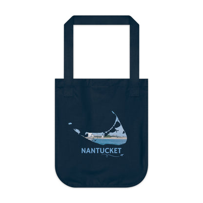 Nantucket Tote Bag | Brant Point Lighthouse & Harbor Coastal Design