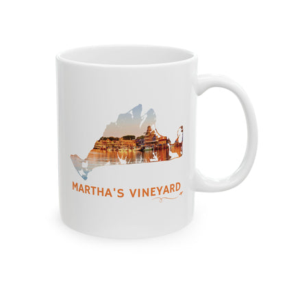 Martha’s Vineyard Mug | Oak Bluffs Harbor Sunset Ceramic Coastal Drinkware – We Live It