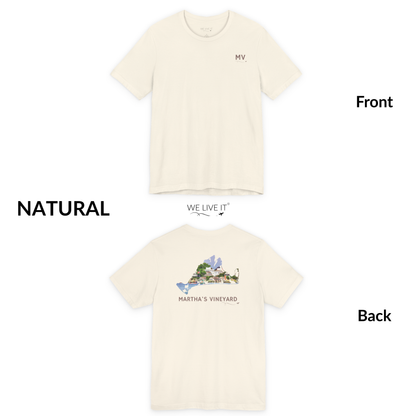Martha’s Vineyard T-Shirt | MV Front and Edgartown Harbor Back
