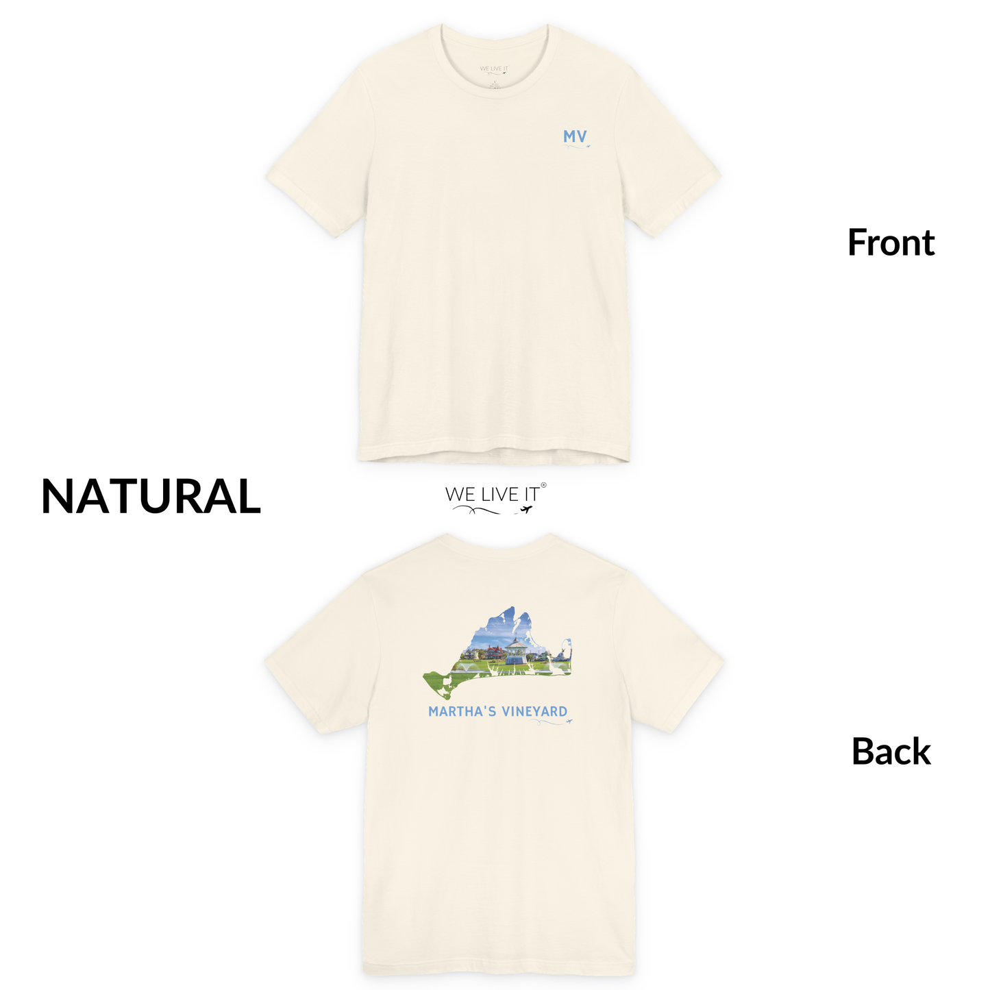 Martha’s Vineyard T-Shirt | MV Front Ocean Park Gazebo & Cottages Back