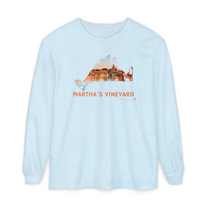 Martha’s Vineyard Long Sleeve Shirt | Oak Bluffs Harbor Sunset