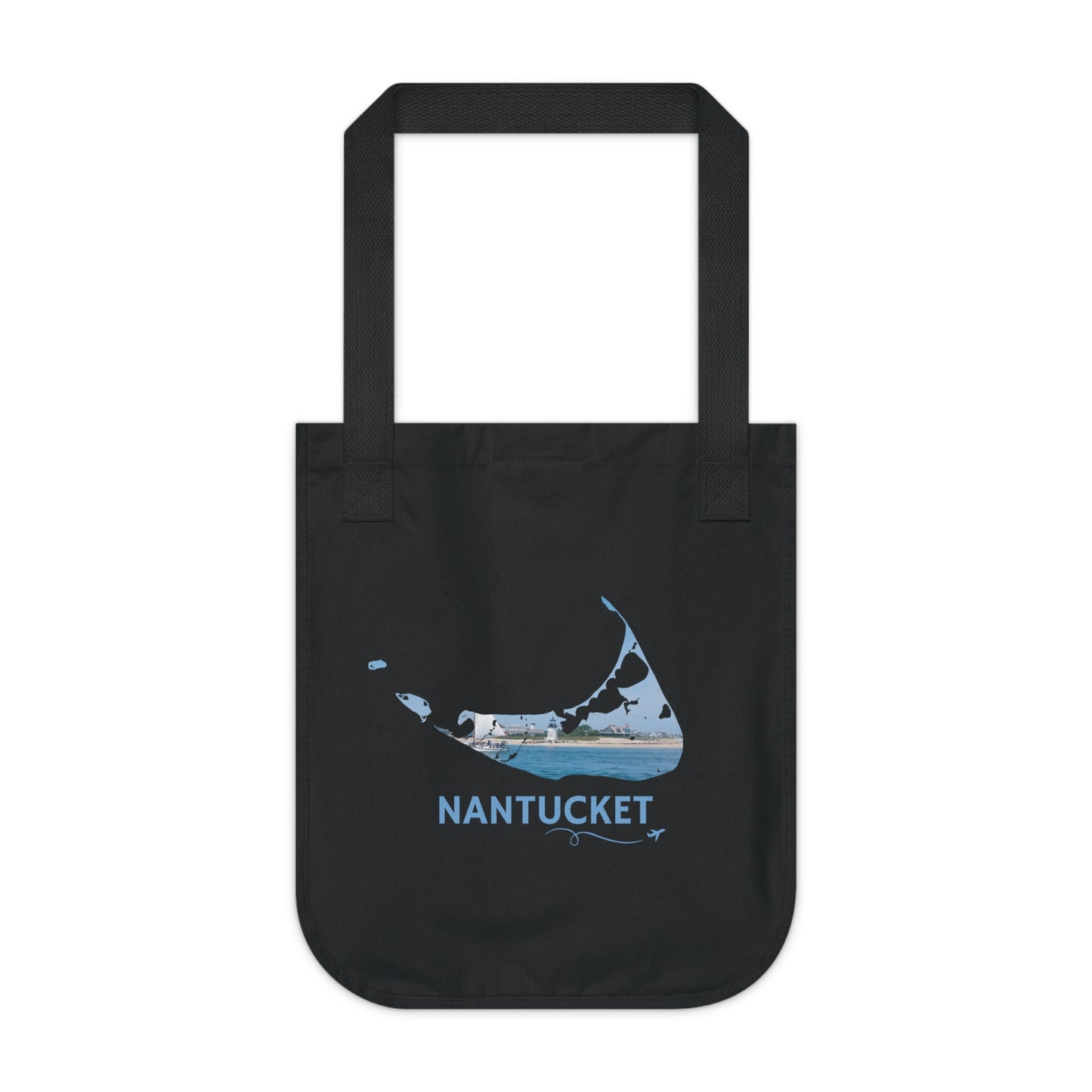 Nantucket Tote Bag | Brant Point Lighthouse & Harbor Coastal Design