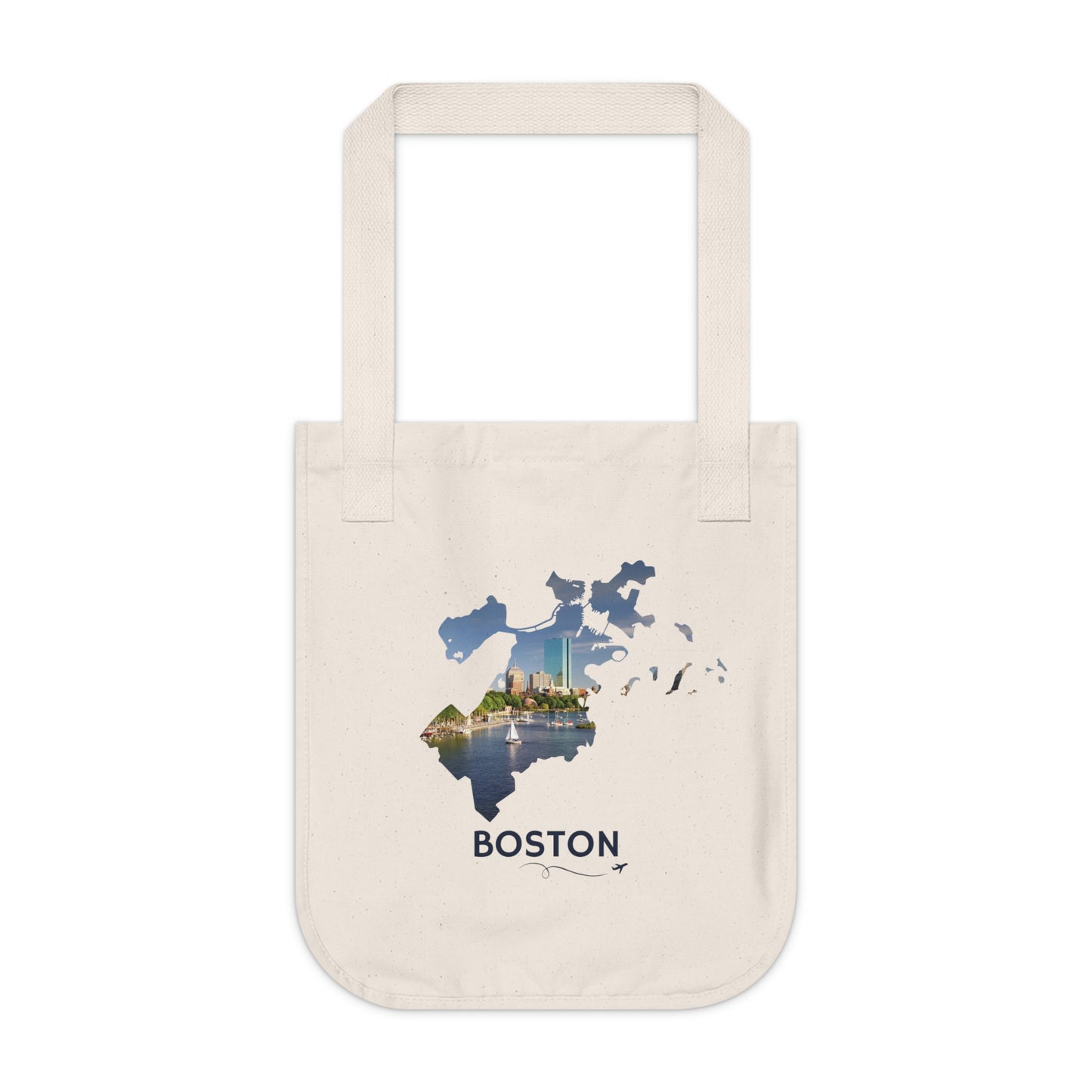 Boston Tote Bag | Hancock Tower & Charles River Waterfront Scene