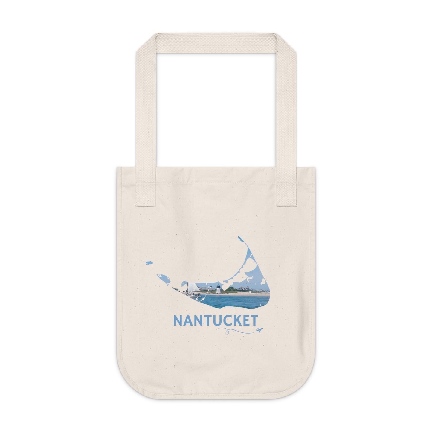Nantucket Tote Bag | Brant Point Lighthouse & Harbor Coastal Design