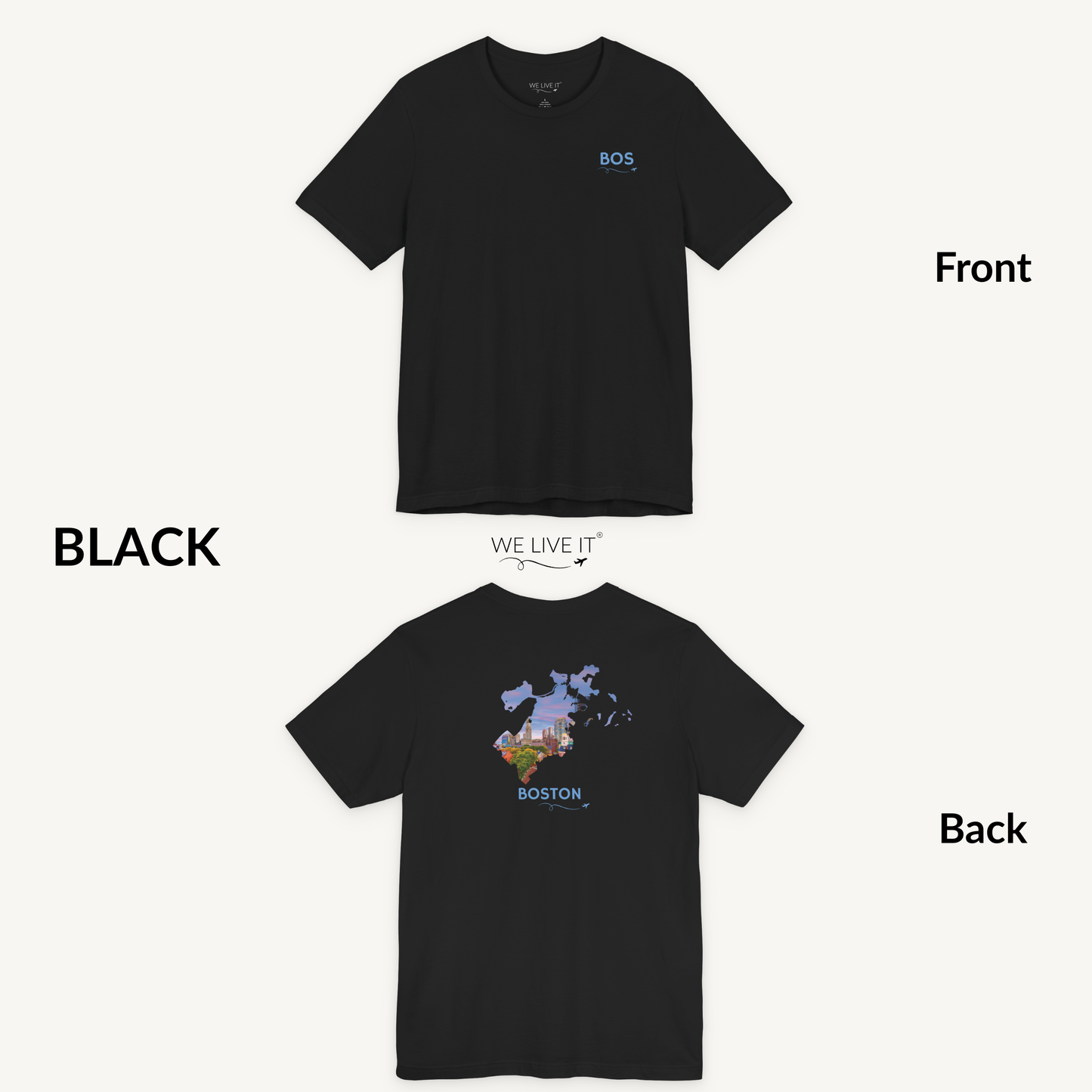 Boston T-Shirt | BOS Front & Faneuil Hall Back