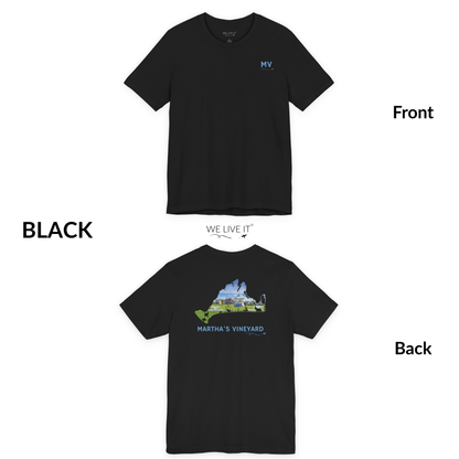 Martha’s Vineyard T-Shirt | MV Front Ocean Park Gazebo & Cottages Back