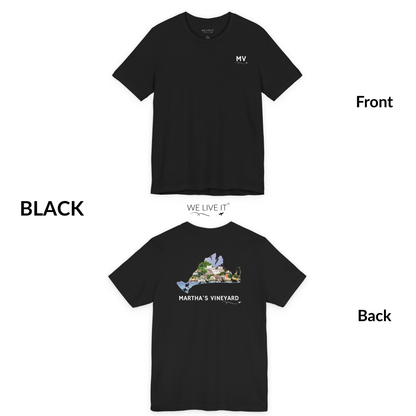 Martha’s Vineyard T-Shirt | MV Front and Edgartown Harbor Back