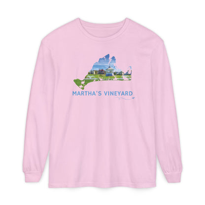 Martha’s Vineyard Outline Long Sleeve | Oak Bluffs Ocean Park