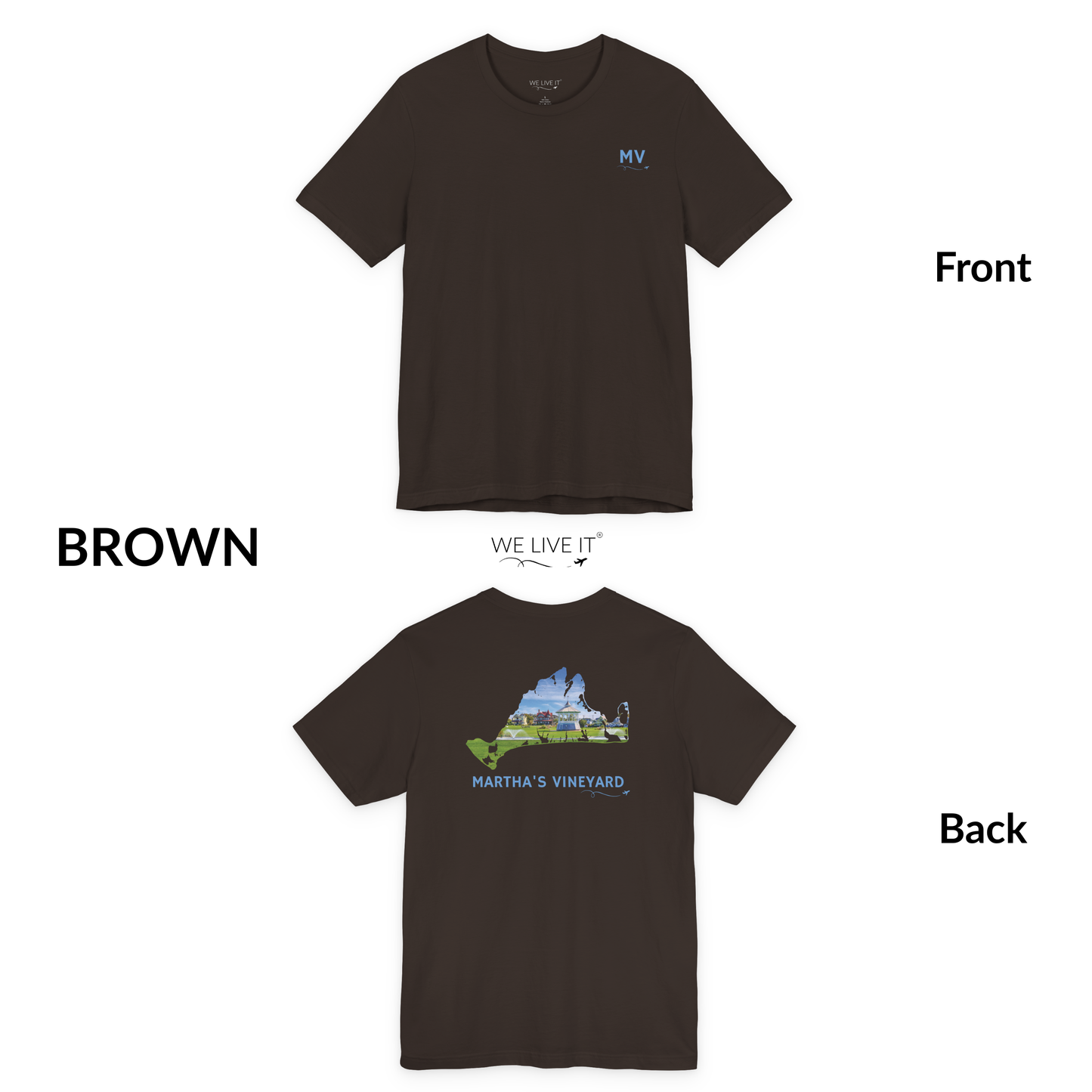 Martha’s Vineyard T-Shirt | MV Front Ocean Park Gazebo & Cottages Back