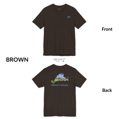 Martha’s Vineyard T-Shirt | MV Front Ocean Park Gazebo & Cottages Back