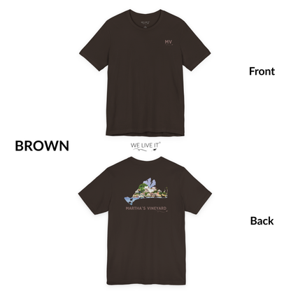 Martha’s Vineyard T-Shirt | MV Front and Edgartown Harbor Back