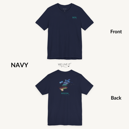 Boston T-Shirt | BOS Front & Fenway Park Back