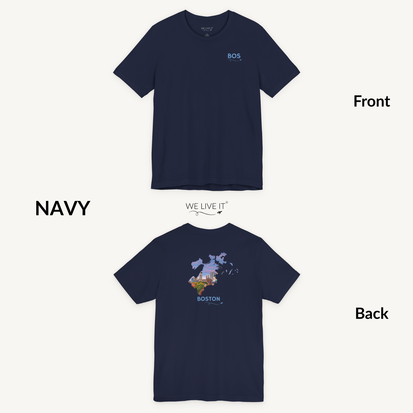 Boston T-Shirt | BOS Front & Faneuil Hall Back