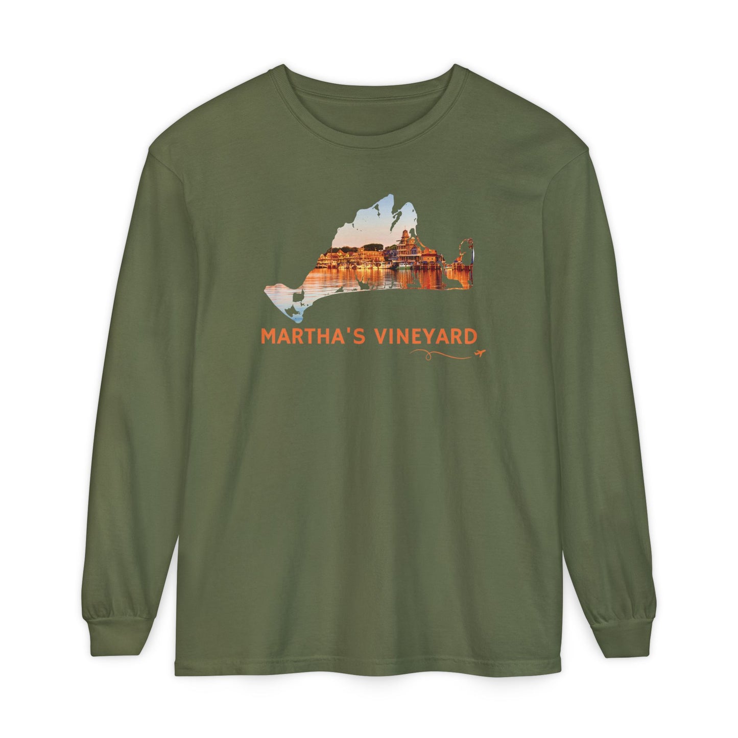 Martha’s Vineyard Long Sleeve Shirt | Oak Bluffs Harbor Sunset