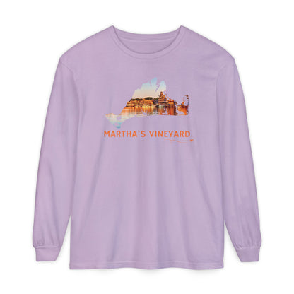 Martha’s Vineyard Long Sleeve Shirt | Oak Bluffs Harbor Sunset