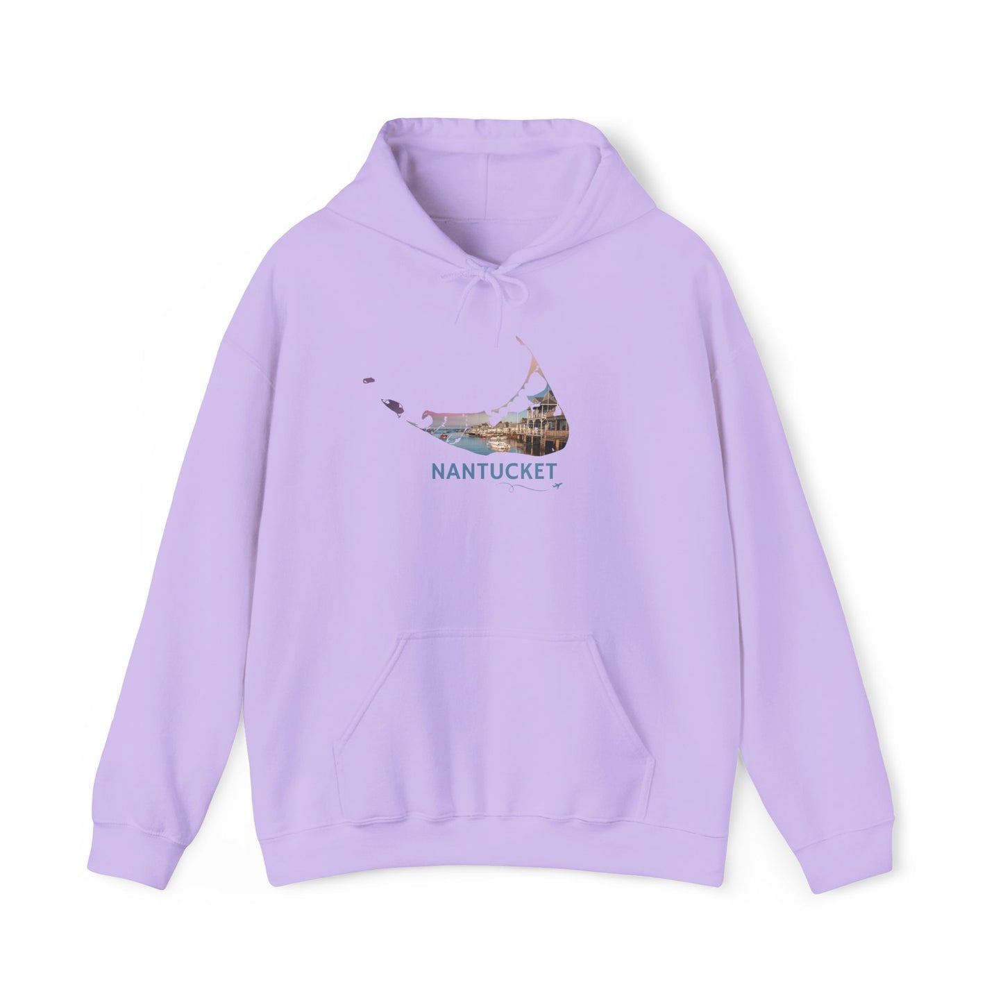 Nantucket Hoodie | Easy Street Harbor Houses & Boats Pullover