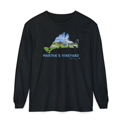 Martha’s Vineyard Outline Long Sleeve | Oak Bluffs Ocean Park