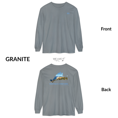 Martha’s Vineyard MV Long Sleeve | Aquinnah Cliffs Outline Back