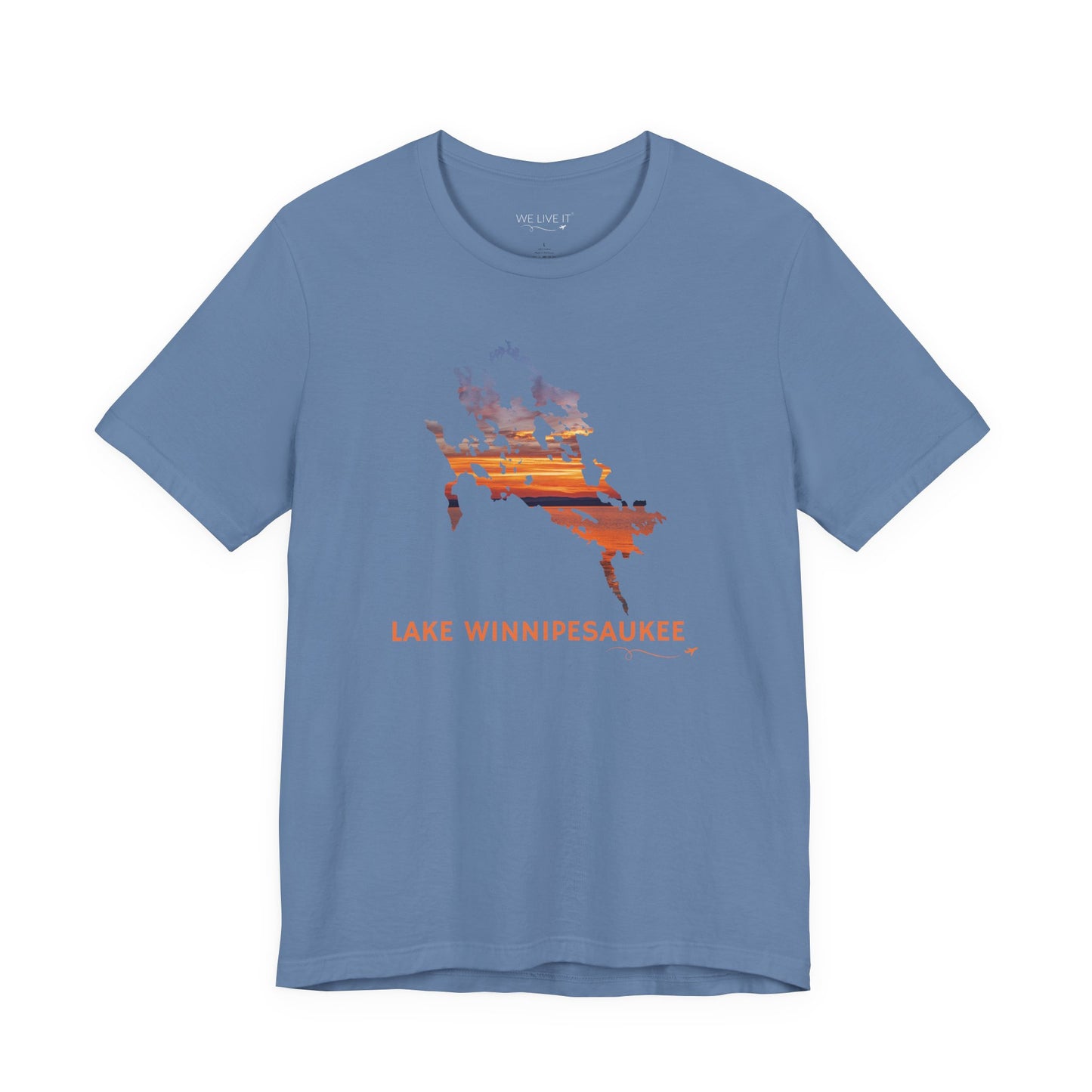 Lake Winnipesaukee T-Shirt | Sunset Lake Outline